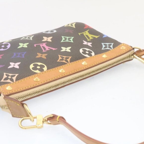 LOUIS VUITTON Monogram Multicolor Pochette Accessoires Pouch Black - Picture 8 of 14